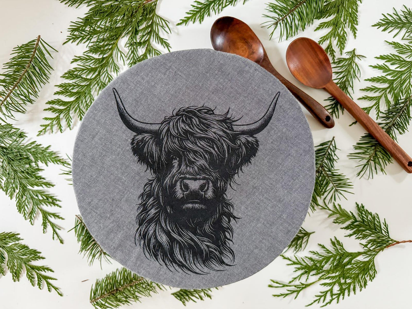 Highland Cow XL 12.5' Bowl Cover