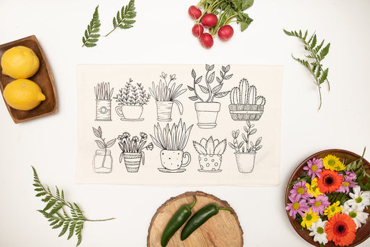 Houseplant Tea Towel