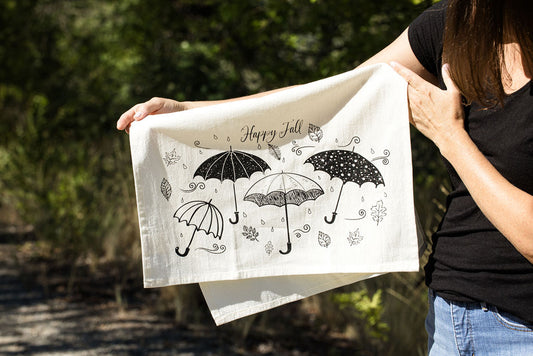 Umbrellas Tea Towel